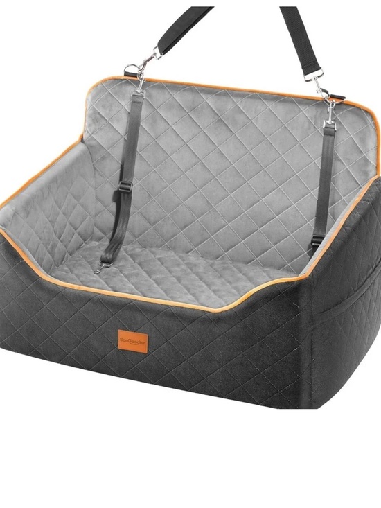 Sangoodier Other - Pet Car Seat/Booster for 1 Medium Dog or 2 Small Dogs 55lbs (Black/Grey) NEW